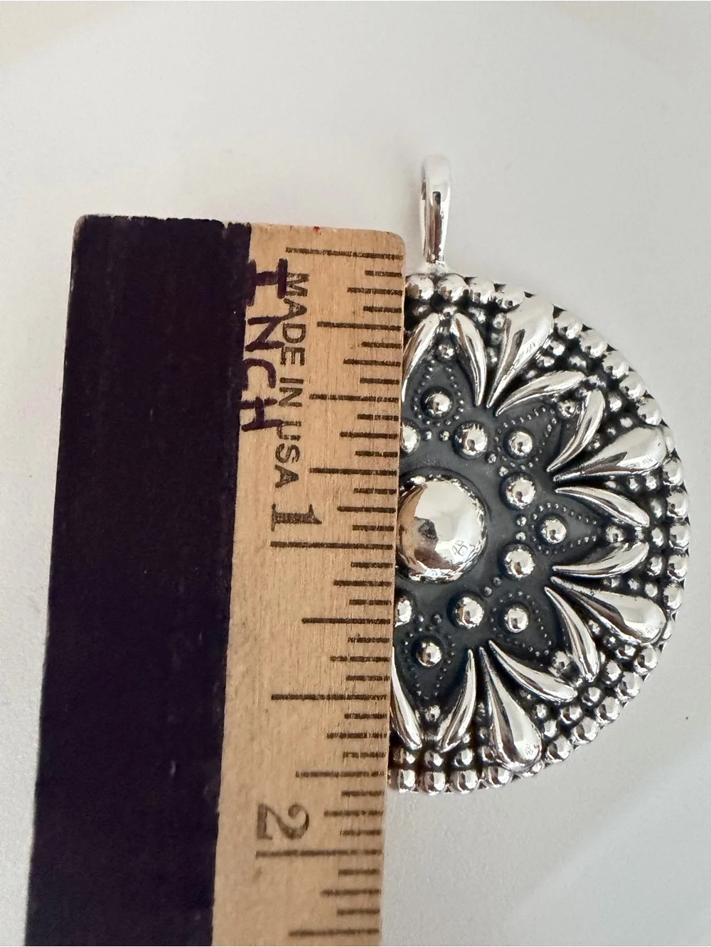 Huge Sterling Silver 925 mandala pendant (only)no cord.